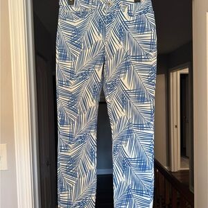 Vineyard Vines 28 Jamie High-Rise Straight Blue and White Print Jeans